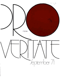 Pro Veritate Volume 10  Number 5 September 1971