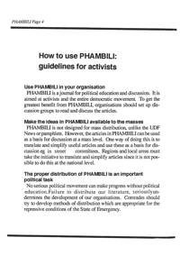 How to use Phambili: guidelines for activists