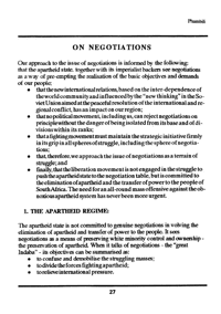 On negotiations