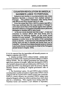 Counter-revolution in Angola: Savimbis links