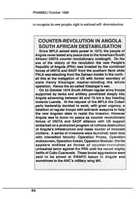 Counter-revolution in Angola: South African destabilisation