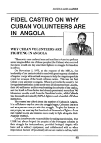 Why Cuban volunteers are fighting in Angola