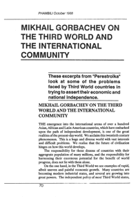 The Third World and the international community