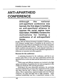 Anti-apartheid Conference