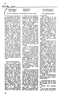 President O R Tambo: political profile on the occasion of his 70th birthday