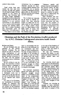 Christians and the path of revolution.