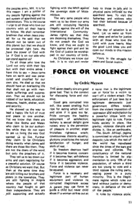 Force or violence