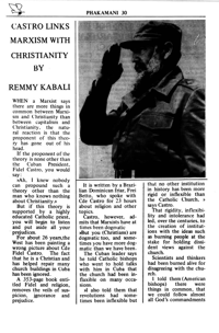 Castro links Marxism with Christianity