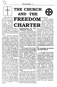 The church and the Freedom Charter