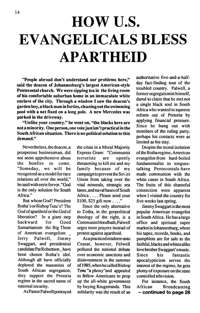 How US evangelicals bless apartheid
