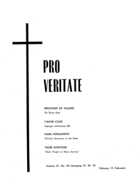 Pro Veritate Volume 6  Number 10 February 1968