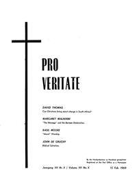 Pro Veritate Volume 7  Number 10 February 1969