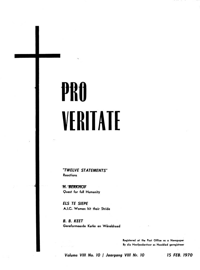 Pro Veritate Volume 8  Number 10 February 1970