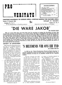 Pro Veritate Volume 4  Number 9 January 1966