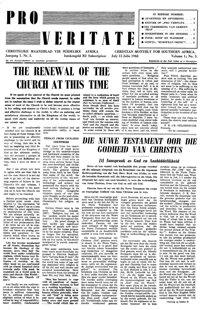 Pro Veritate Volume 1  Number 3 July 1962