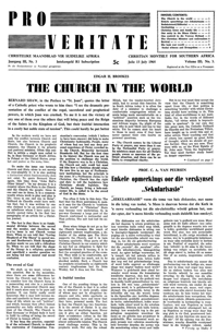 Pro Veritate Volume 3  Number 3 July 1964