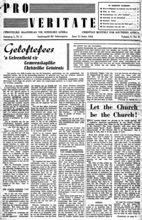 Pro Veritate Volume 1  Number 2 June 1962