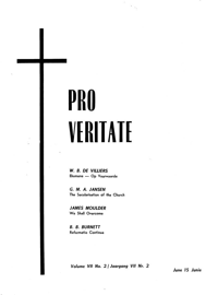 Pro Veritate Volume 7  Number 2 June 1968