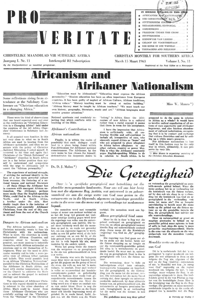 Pro Veritate Volume 1  Number 11 March 1963