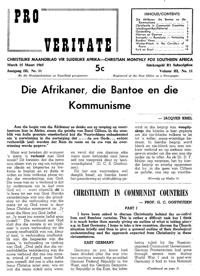 Pro Veritate Volume 3  Number 11 March 1965