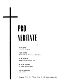 Pro Veritate Volume 5  Number 11 March 1967