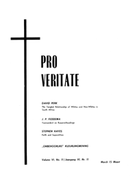 Pro Veritate Volume 6  Number 11 March 1968
