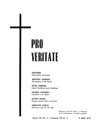 Pro Veritate Volume 8  Number 2 March 1970