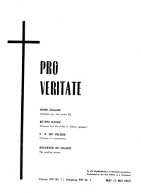 Pro Veritate Volume 8 Number 1 May 1969