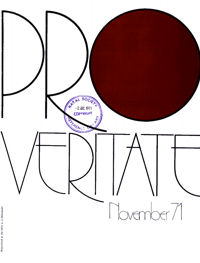 Pro Veritate Volume 10  Number 7 November 1971