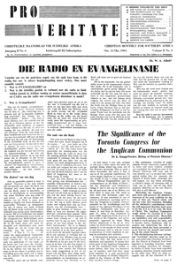 Pro Veritate Volume 2  Number 6 October 1963