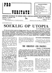 Pro Veritate Volume 4  Number 6 October 1965