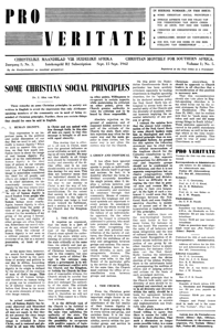 Pro Veritate Volume 1  Number 5 September 1962