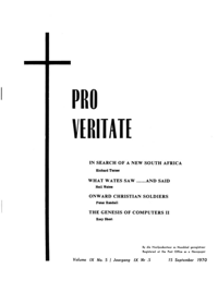 Pro Veritate Volume 9 Number 5 September 1970
