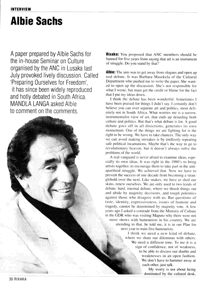 Interview: Albie Sachs