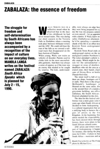 Zabalaza: the essence of freedom