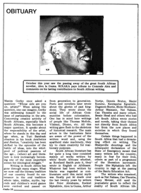 Obituary: Alex la Guma