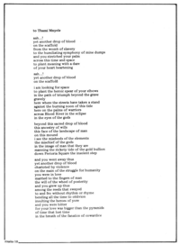 To Thami Mnyele (a poem)