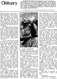 Obituary: Mary Tabethe