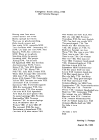 Emergency: South Africa, 1985 (a poem)