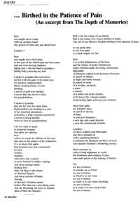 Birthed in the patience of pain: an exercpt from The Depth of Memories: (a poem)