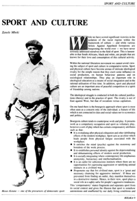 Sport and culture