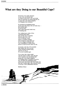 What are they doing to our beautiful Cape? (a poem)