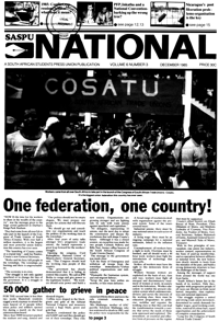 SASPU National  Volume 6 No 3, December 1985