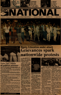 SASPU National Volume 5 No 1, March 1984