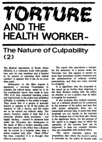 Torture and the health worker: the nature of culpability (2)