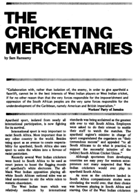 The cricketing mercenaries