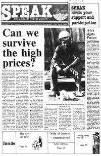 Speak: the voice of the community April 1984