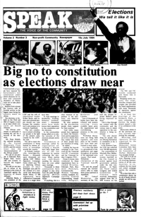Speak: the voice of the community Volume 2 Number 3 July 1984