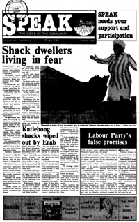 Speak: the voice of the community Volume 1 No 3 March 1983