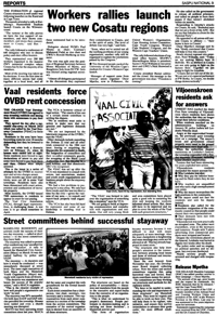 Street committees behind successful stayaway